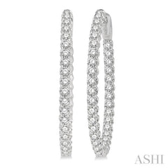 Inside-Out Diamond Oval Hoop Earrings