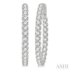 Inside-Out Diamond Oval Hoop Earrings