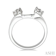 1/8 Ctw Round Cut Diamond Wrap Ring in 14K White Gold