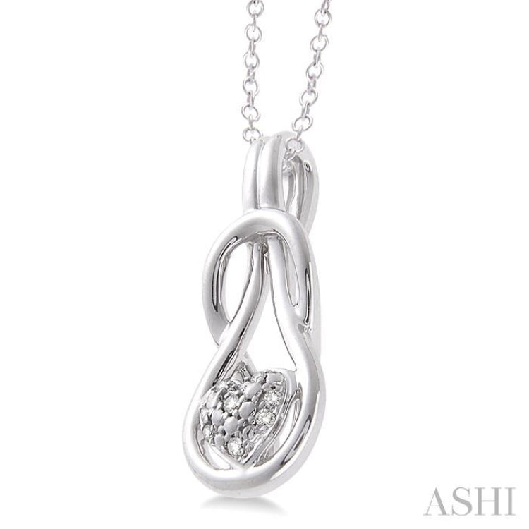 Silver Heart Shape Diamond Fashion Pendant