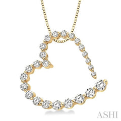 Heart Shape Journey Diamond Fashion Pendant