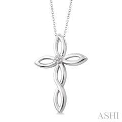 Silver Cross Diamond Pendant