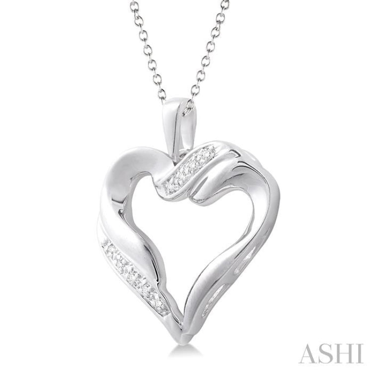 Silver Heart Shape Diamond Fashion Pendant