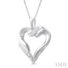 Silver Heart Shape Diamond Fashion Pendant