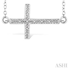 Silver Cross Diamond Pendant