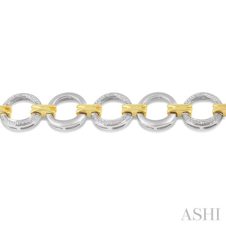 Silver Circle Diamond Fashion Bracelet