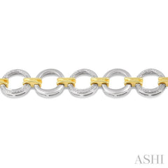 Silver Circle Diamond Fashion Bracelet