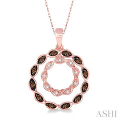 Circle Champagne Diamond Fashion Pendant