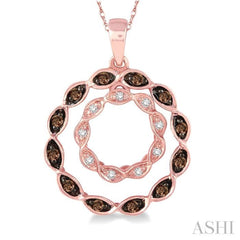 Circle Champagne Diamond Fashion Pendant