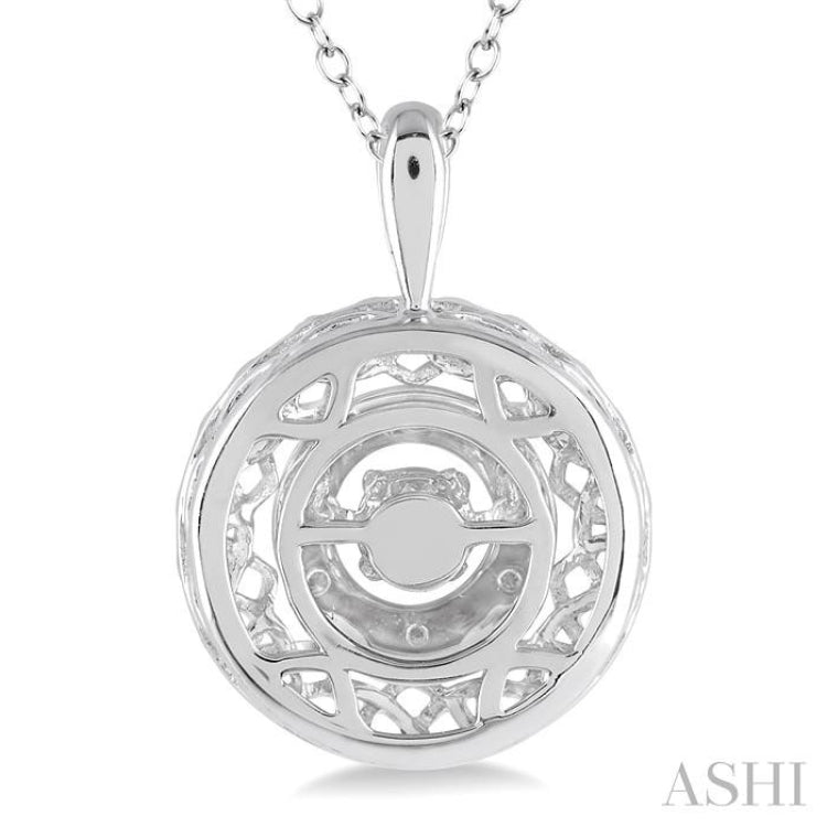 Silver Round Shape Emotion Diamond Fashion Pendant