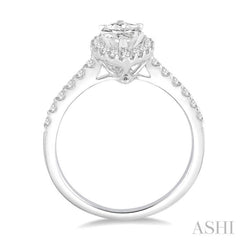 Marquise Shape Halo Diamond Engagement Ring