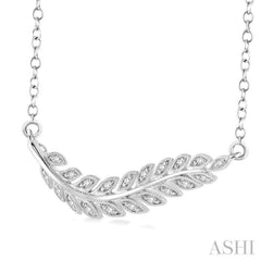 Silver Leaf Diamond Fashion Pendant