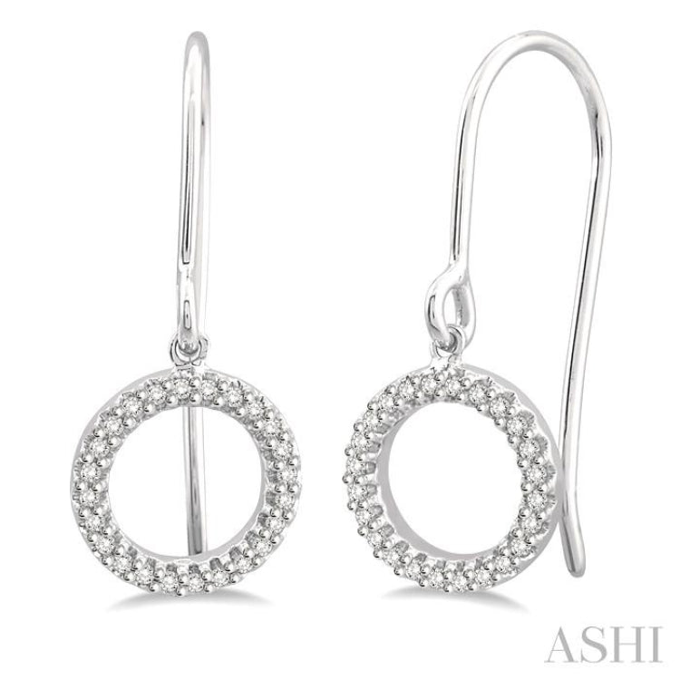 Circle Petite Diamond Fashion Earrings