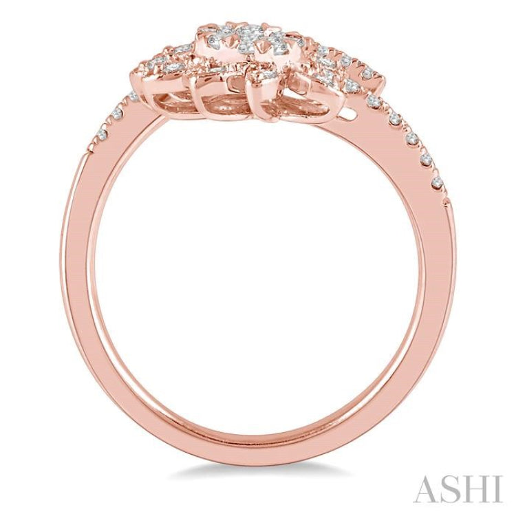 Oval Shape Lovebright Diamond Fashion Open Ring