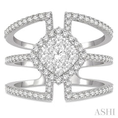 Cushion Shape Halo Lovebright Diamond Fashion Ring