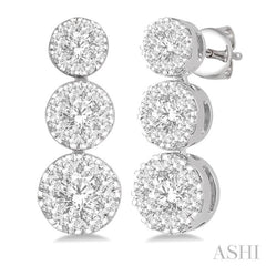 Round Shape Past Present & Future Lovebright Essential Diamond Earrings