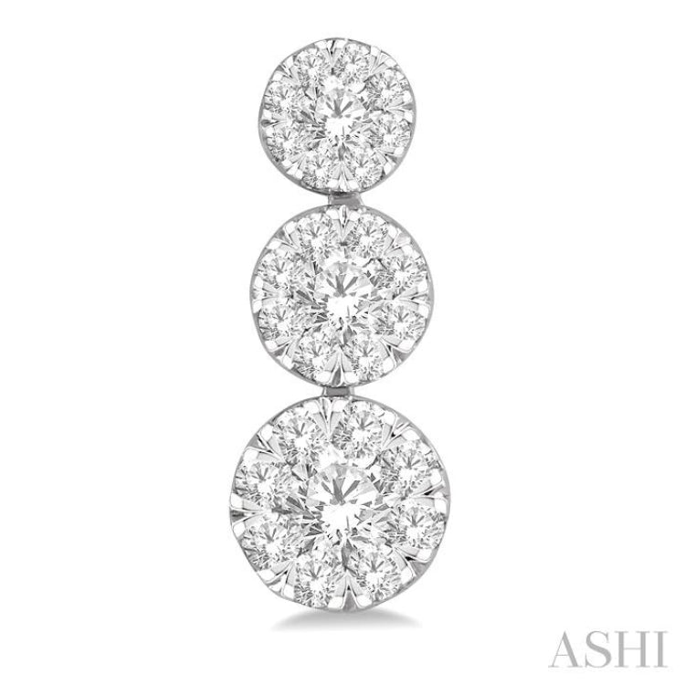 Round Shape Past Present & Future Lovebright Essential Diamond Earrings