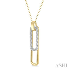 Paper Clip Diamond Fashion Pendant