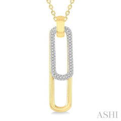 Paper Clip Diamond Fashion Pendant