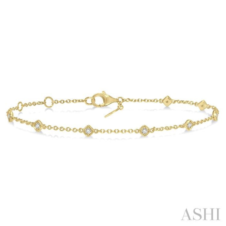 Diamond Station Chain Bracelet