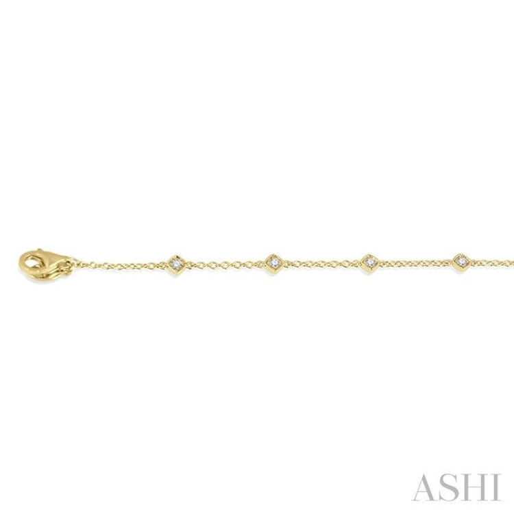 Diamond Station Chain Bracelet