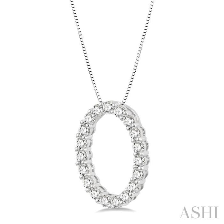 Oval Shape Diamond Pendant