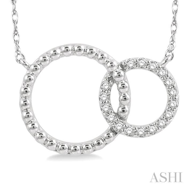 Double Circle Diamond Necklace