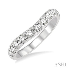 Curved Diamond Wedding Band