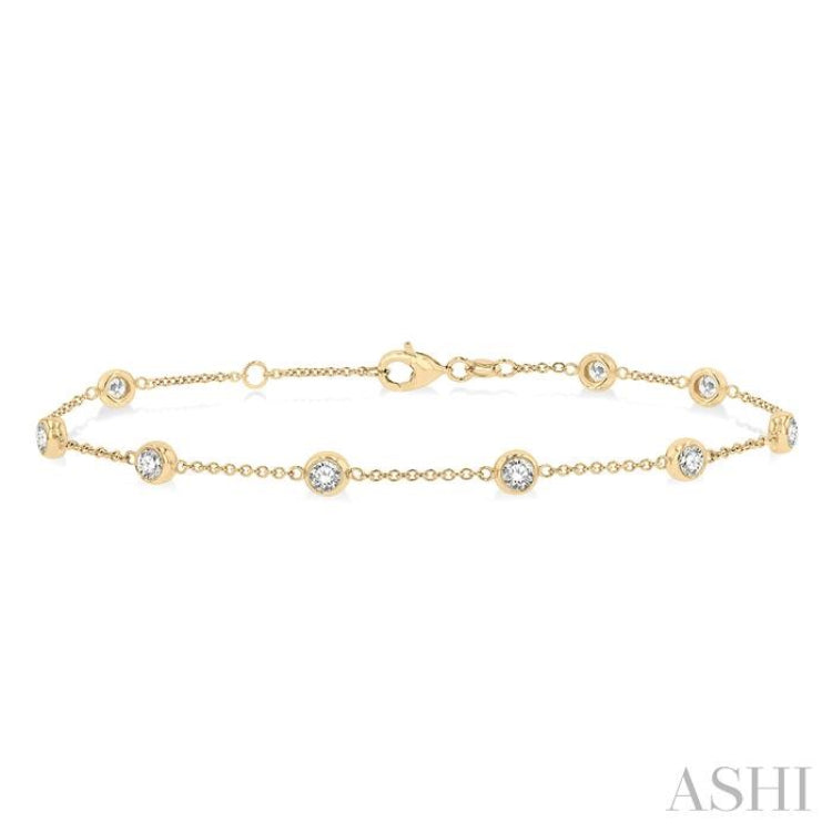 Diamond Station Chain Bracelet