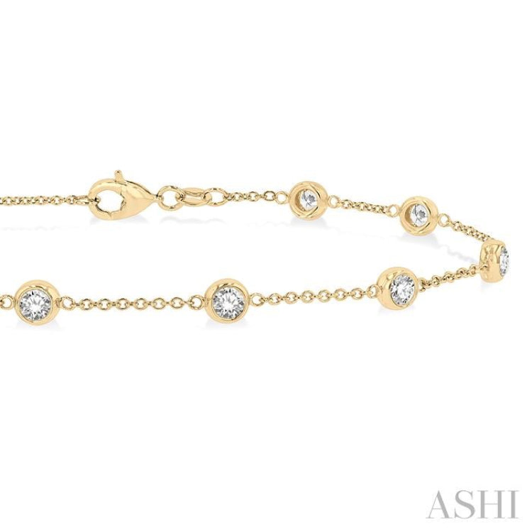 Diamond Station Chain Bracelet