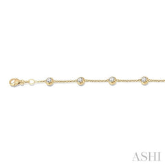 Diamond Station Chain Bracelet