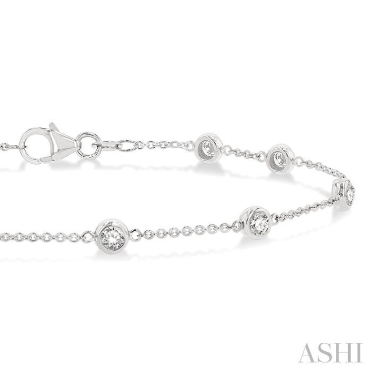 Diamond Station Chain Bracelet