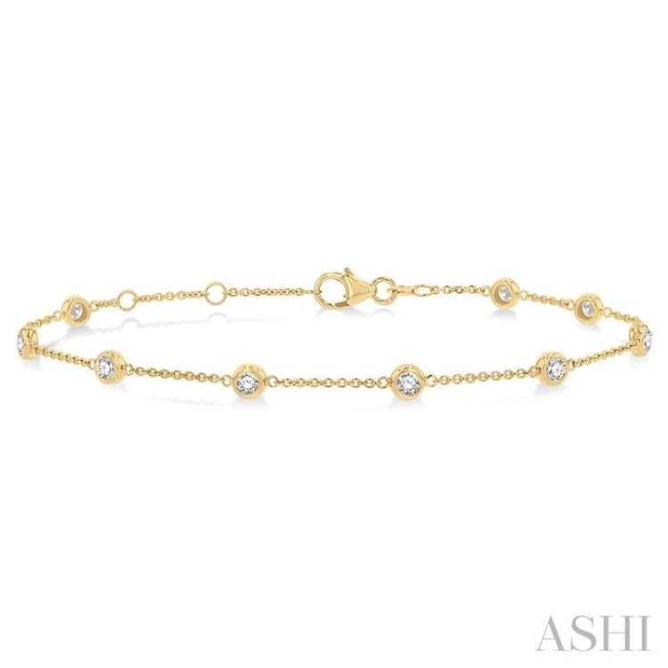 Diamond Station Chain Bracelet