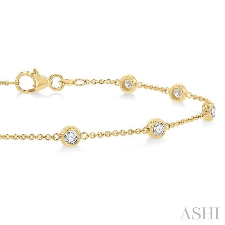 Diamond Station Chain Bracelet