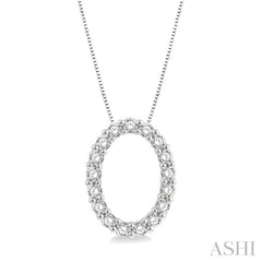 Oval Shape Diamond Pendant