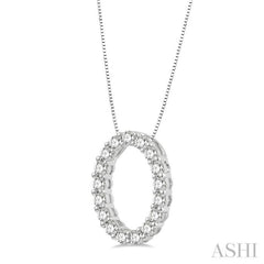 Oval Shape Diamond Pendant