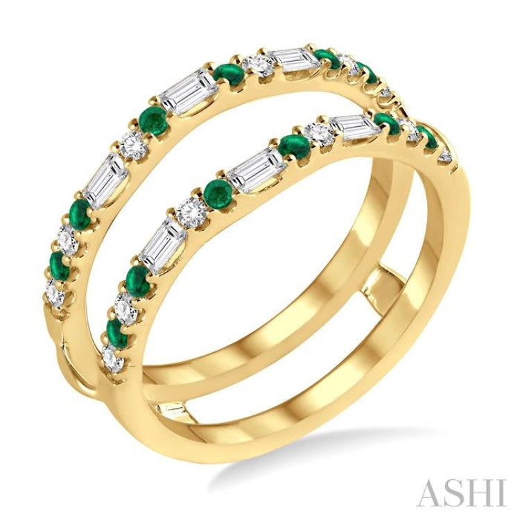 Gemstone & Diamond Insert Ring