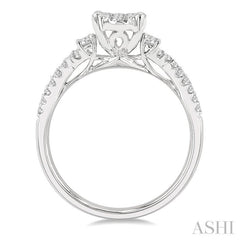 Oval Shape Lovebright Diamond Engagement Ring