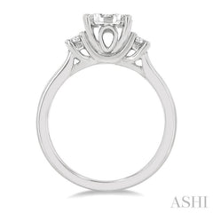 Oval Shape Lovebright Diamond Engagement Ring