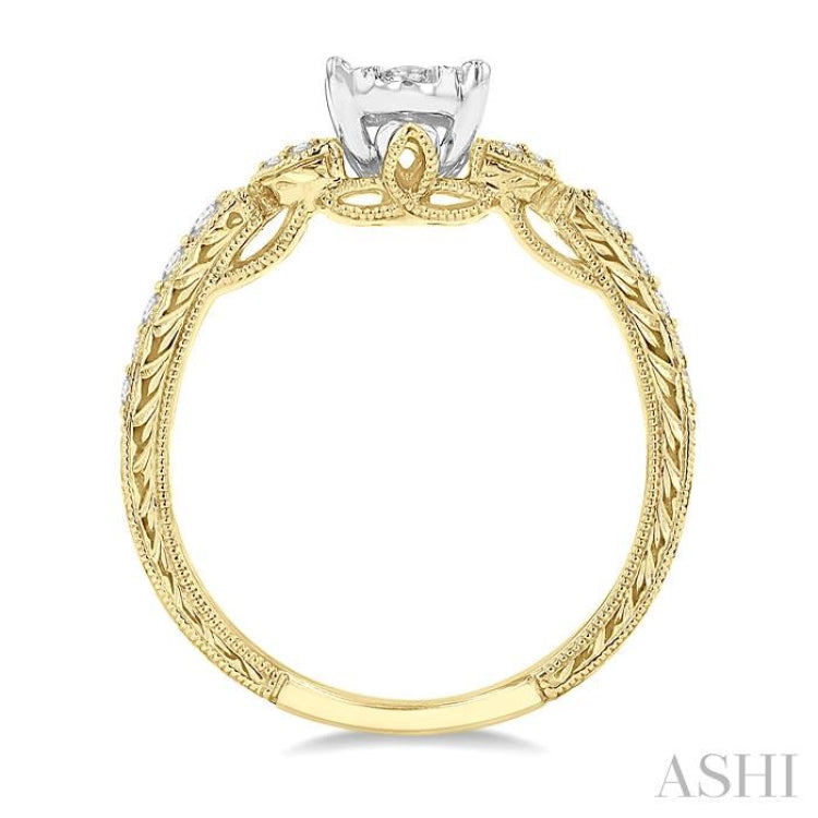 Oval Shape Lovebright Diamond Engagement Ring