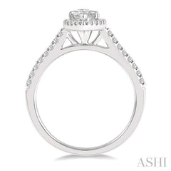 Marquise Shape Halo Diamond Engagement Ring