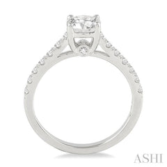 Round Shape Semi-Mount Diamond Engagement Ring