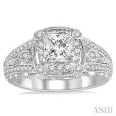 Princess Shape Diamond Engagement Ring