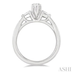 Marquise Shape Semi-Mount Diamond Engagement Ring