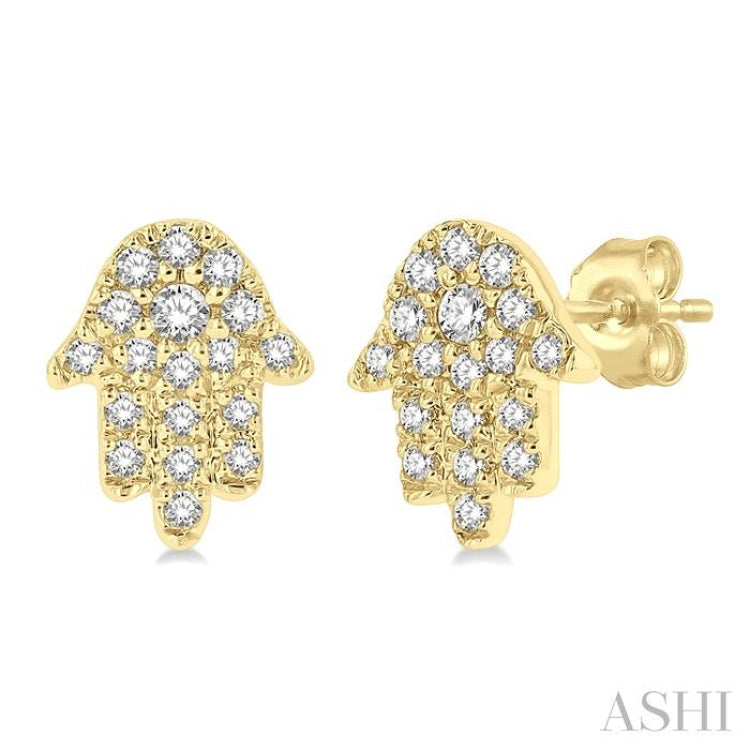 Hamsa Petite Diamond Fashion Earrings