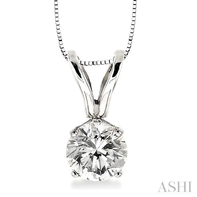 Round Shape Diamond Solitaire Pendant