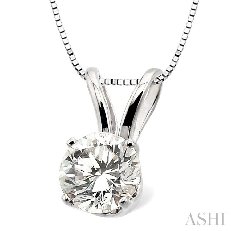 Round Shape Diamond Solitaire Pendant