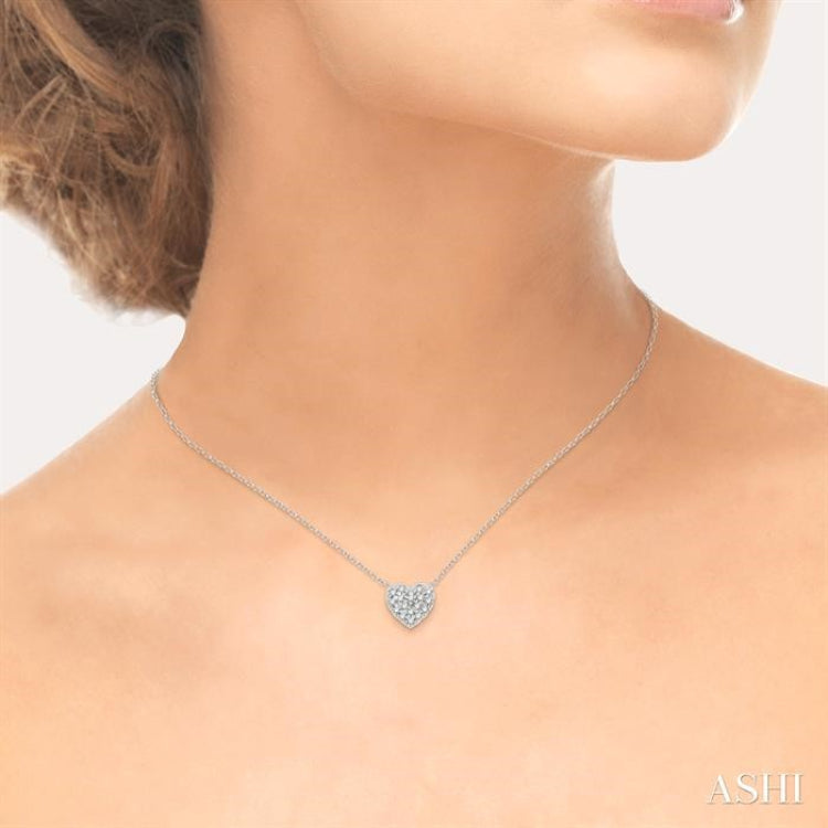 Heart Shape Petite Diamond Fashion Pendant