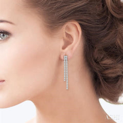 Diamond Tennis Long Earrings