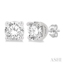 Round Shape Diamond Stud Earrings